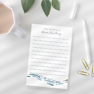 Coastal Watercolor Fish Personalized Post-it Notes