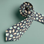 Coastal Watercolor Oyster & Pearl Pattern Tie<br><div class="desc">This coastal cool tie features soft cream and aqua watercolor oyster and pearl illustrations. Perfect for beachside,  nautical,  seafood themed,  or coastal weddings and events.</div>