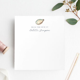 Coastal Watercolor Oyster Personalised Notepad