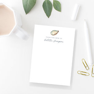 Coastal Watercolor Oyster Personalised Post-it Notes