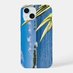 Coastal Waterfront Wall Art Tropical Ocean View iPhone 15 Case