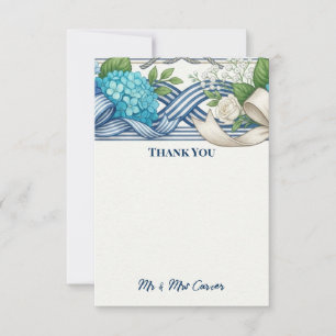Coastal Wave Wedding Thank You Card