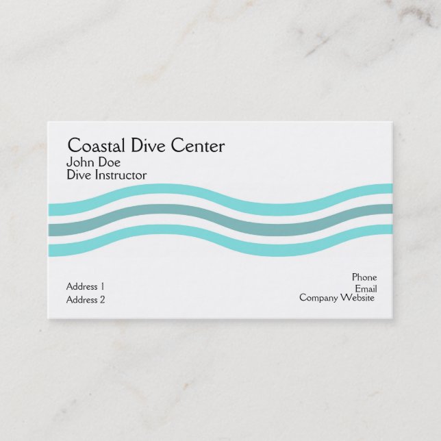 Coastal Waves Business Card (Front)