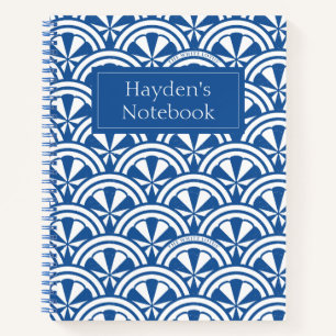 Coastal Waves Pattern - The White Lotus Notebook