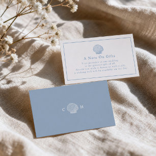 Coastal Wedding A Note On Gifts Enclosure Card