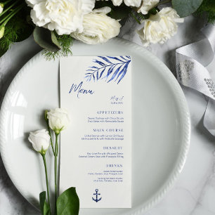 Coastal Wedding Anchor Menu
