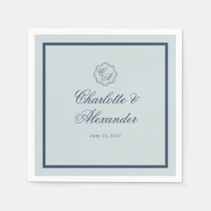 Coastal Wedding Dusty Blue Classic Napkin