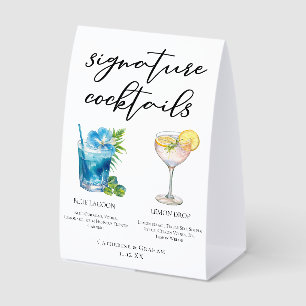 Coastal Wedding Signature Cocktails Menu