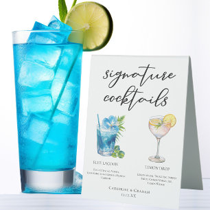 Coastal Wedding Signature Cocktails Menu