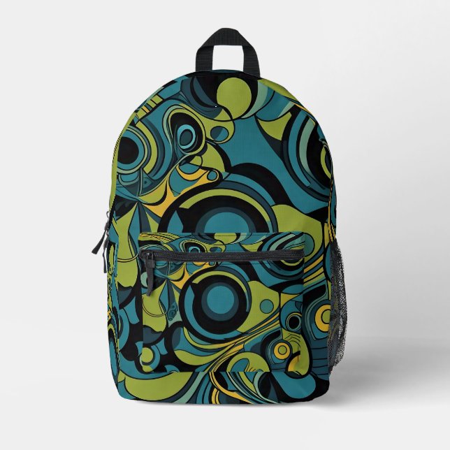 Coastal Whispers Printed Backpack (Front)