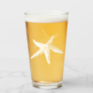 Coastal White Starfish Glass