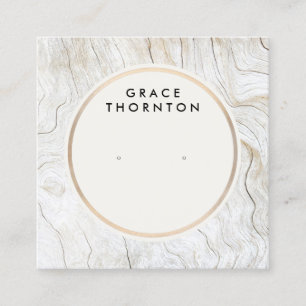 Coastal Wood  Earring Jewellery Wood Display Card