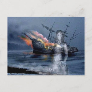 Coastal wreck postcard