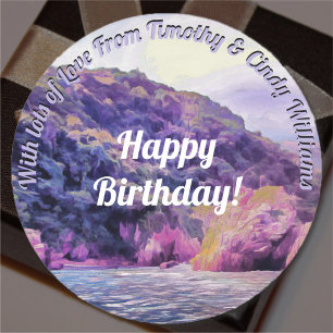 Coastal Yelapa Birthday 1620 Classic Round Sticker