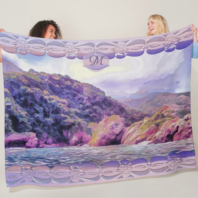 Coastal Yelapa to Puerto 1620 Fleece Blanket (Creator Uploaded)