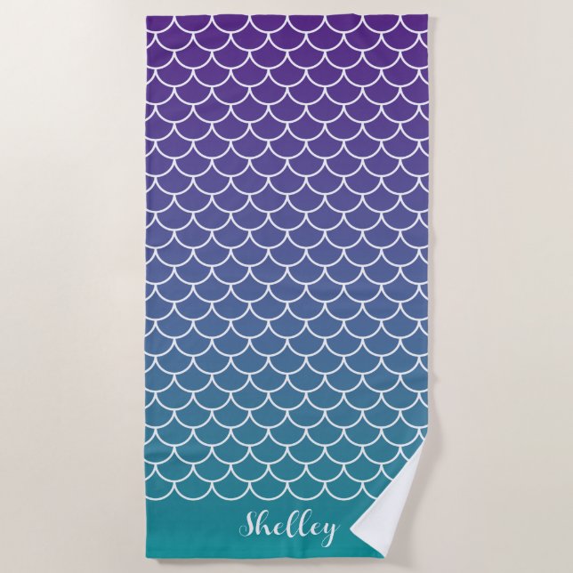 Coastal Yoga Towel | Ocean-Inspired Workout Beach (Front)