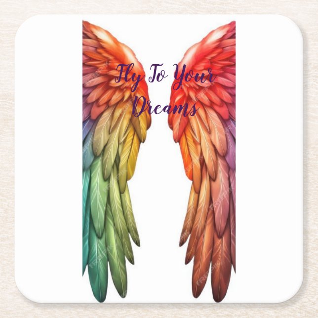 Coaster Angel Wings Barware Angelic Vibes (Front)
