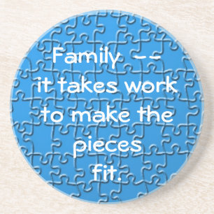 Coaster - Family takes work puzzle