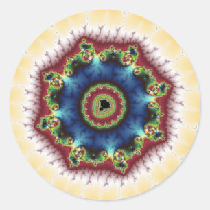 Coaster - Fractal Art Classic Round Sticker