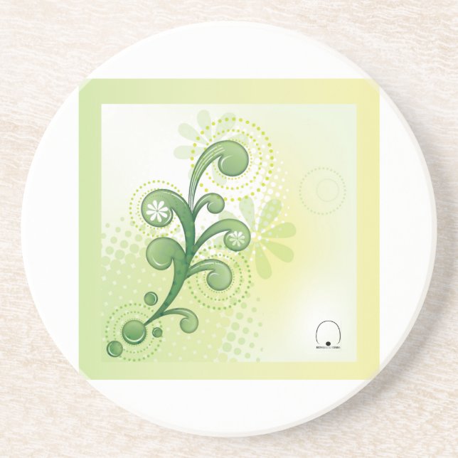 Coaster-Green 컵받침-그린 Coaster (Front)