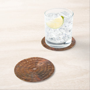 Coaster in nature style serving wooden table decor