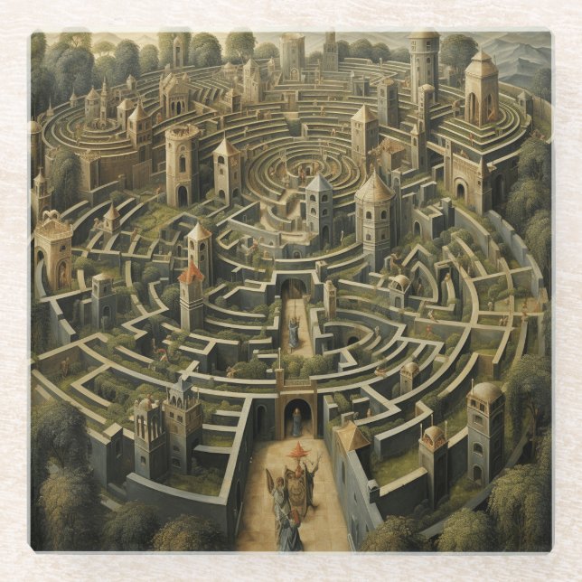 Coaster – LABYRINTH COLLECTION (mediaeval design) (Front)