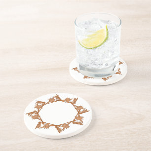 Coaster - Leaves in Circle (octagon)