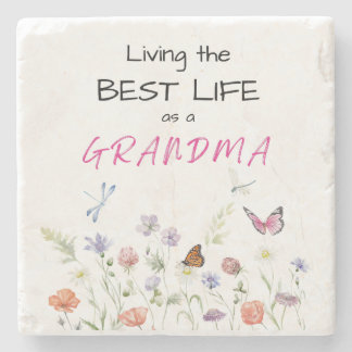 Coaster - Living the Best Life as a Grandma Stone 
