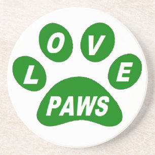 Coaster Love Paws on Paws Green