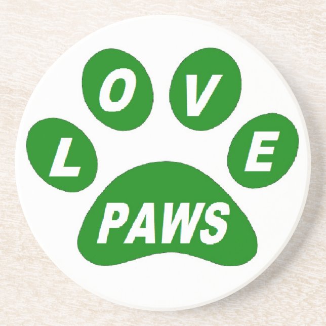 Coaster Love Paws on Paws Green (Front)