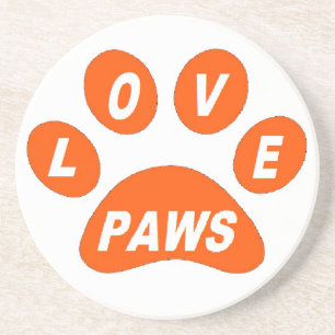 Coaster Love Paws on Paws Orange