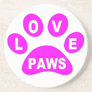 Coaster Love Paws on Paws Pink