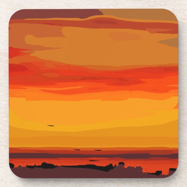 Coaster of an abstract art print by Kirt Tisdale (Front)