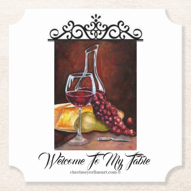 Coaster Paper - Welcome To My Table (Front)
