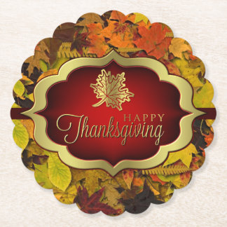 Coaster - Paperboard - Autumnal Happy Thanksgiving