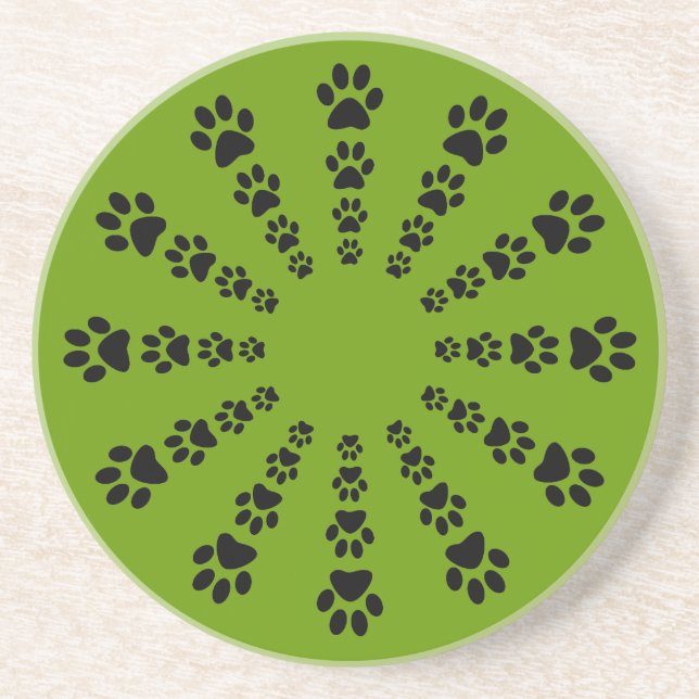 Coaster - Paw prints (Front)