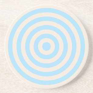 Coaster – Round – Buttermilk Cream & Light Blu