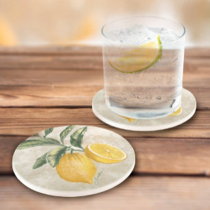 Coaster Rustic Etched Vintage Lemons