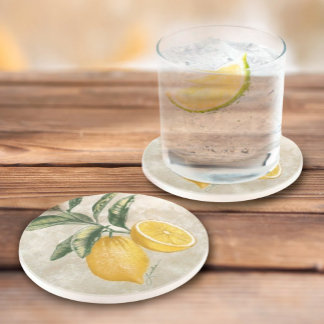 Coaster Rustic Etched Vintage Lemons
