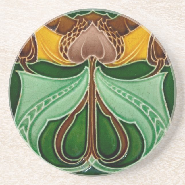 coaster Sand stone Coaster Art Nouveau (Front)
