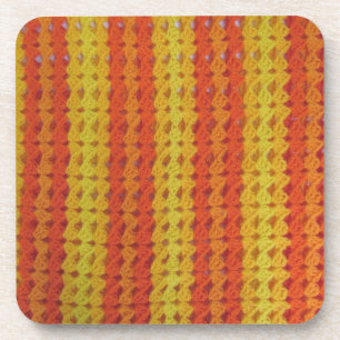 Coaster set - Orange afghan