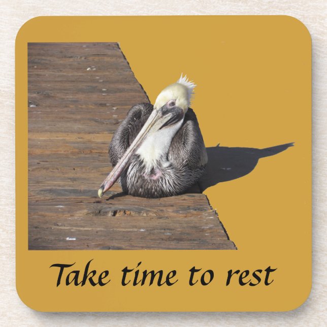 Coaster Set - Pelican on Boardwalk (Front)