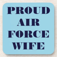 Coaster Set Proud Air Force Wife