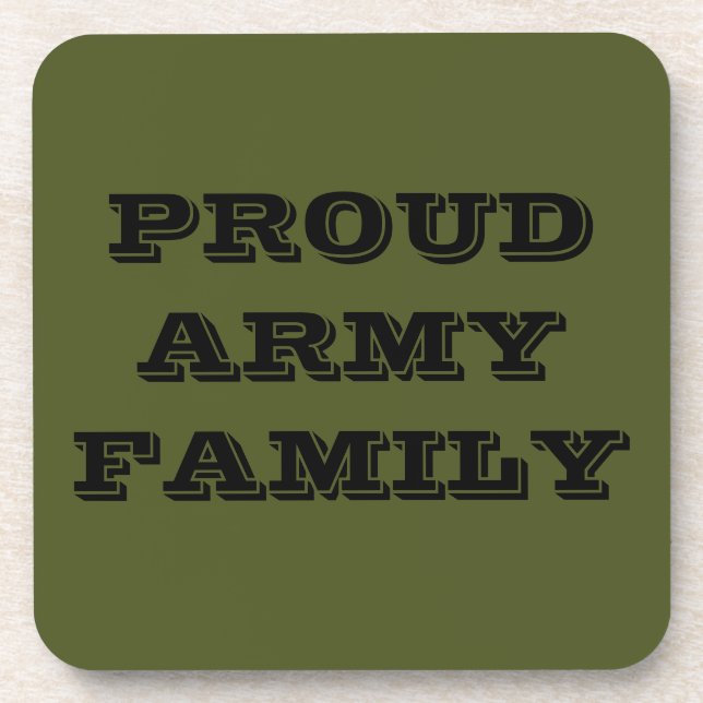 Coaster Set Proud Army Family (Front)