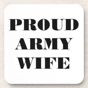 Coaster Set Proud Army Wife