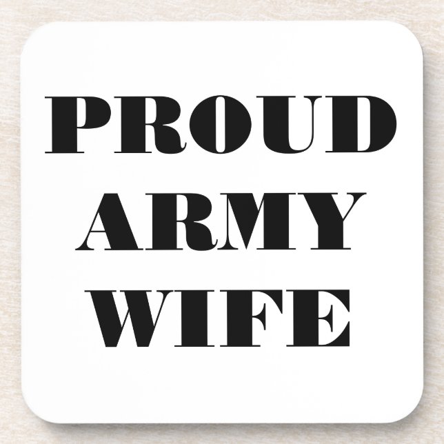 Coaster Set Proud Army Wife (Front)