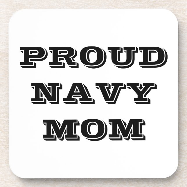 Coaster Set Proud Navy Mum (Front)