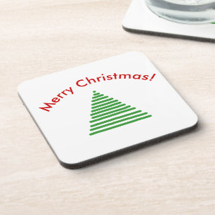 Coaster Set - Xmas Tree with Curved Text