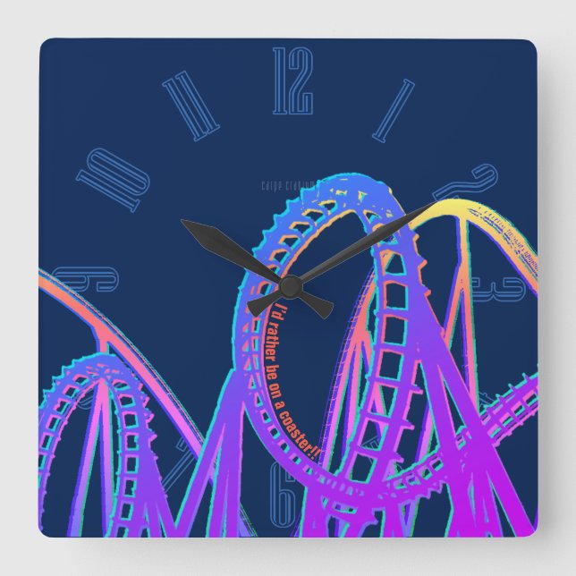 Coaster Square Wall Clock (Front)