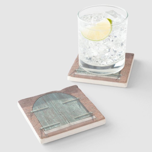 Coaster (stone) - Weathered Wooden Door (Side)